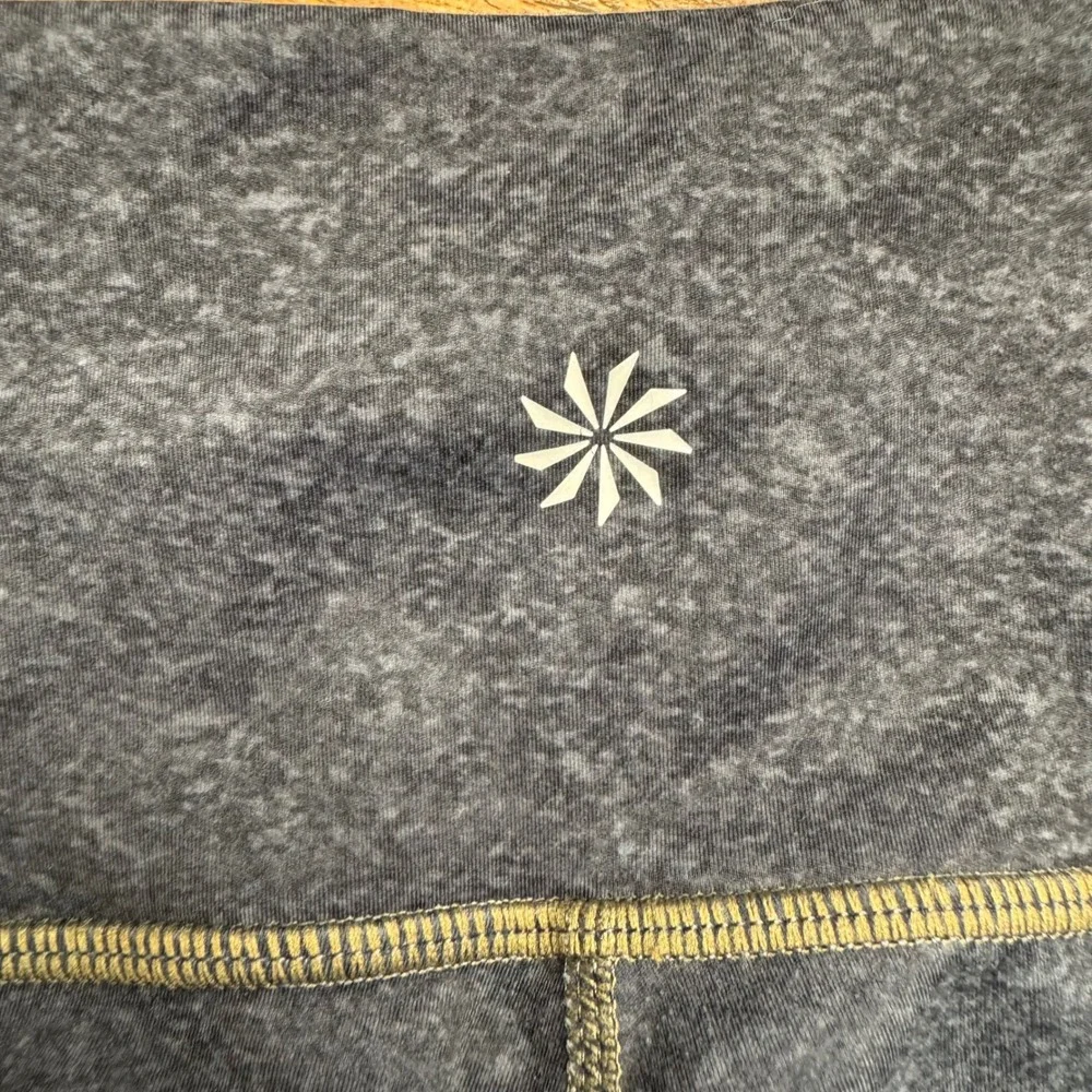 Athleta Ombre Speckled Leggings Women's Size S‎ Dark Grey Activewear Workout